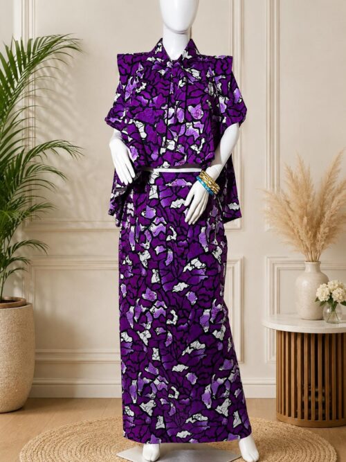 il_fullxfull.8447249547_omrx-6.jpg Busola Purple African Print Two-Piece Set | Statement Top & Maxi Skirt | Ankara-Inspired Women’s Outfit